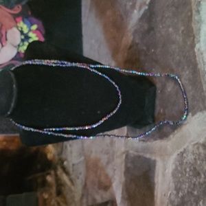 Oil Slick Seed Bead Necklace